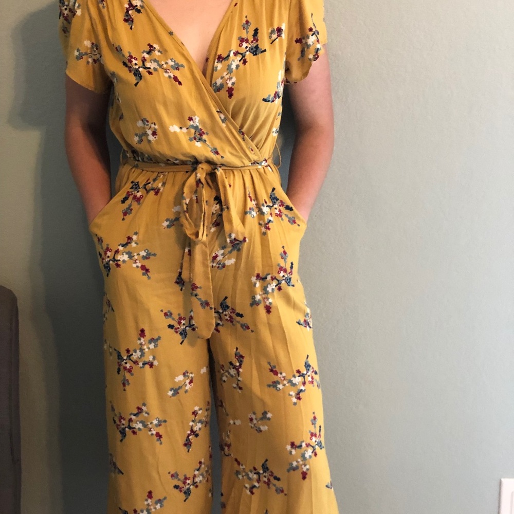 Mustard floral jumper